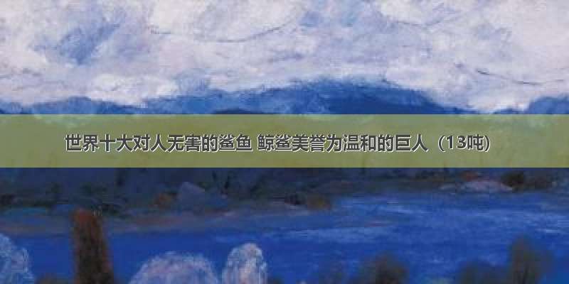 世界十大对人无害的鲨鱼 鲸鲨美誉为温和的巨人（13吨）