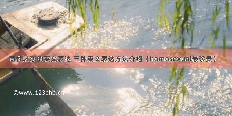同性之恋的英文表达 三种英文表达方法介绍（homosexual最珍贵）