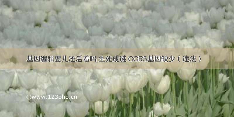 基因编辑婴儿还活着吗 生死成谜 CCR5基因缺少（违法）