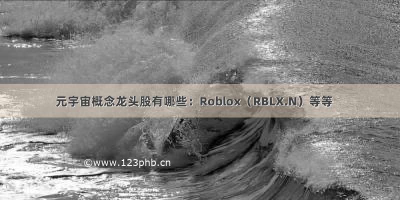 元宇宙概念龙头股有哪些：Roblox（RBLX.N）等等
