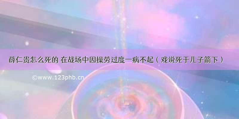 薛仁贵怎么死的 在战场中因操劳过度一病不起（戏说死于儿子箭下）