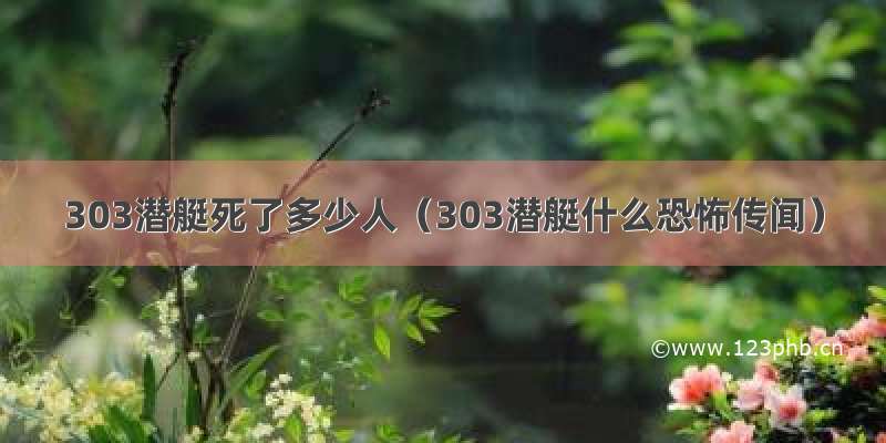 303潜艇死了多少人（303潜艇什么恐怖传闻）