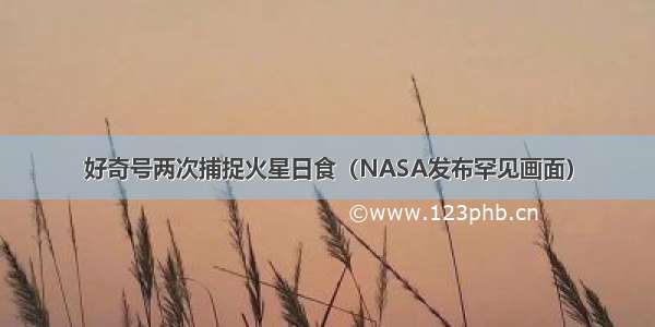 好奇号两次捕捉火星日食（NASA发布罕见画面）