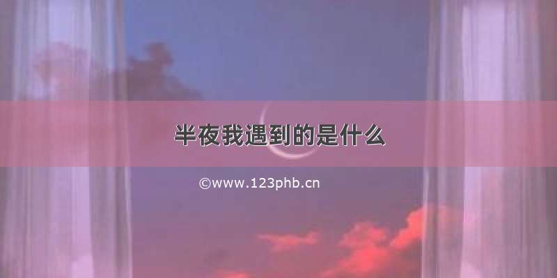 半夜我遇到的是什么