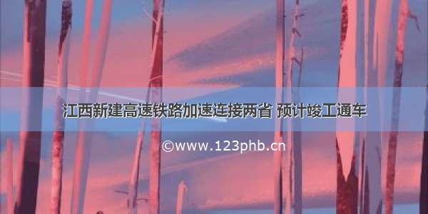 江西新建高速铁路加速连接两省 预计竣工通车