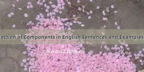 组件选择: Selection of Components in English Sentences and Examples Compilation