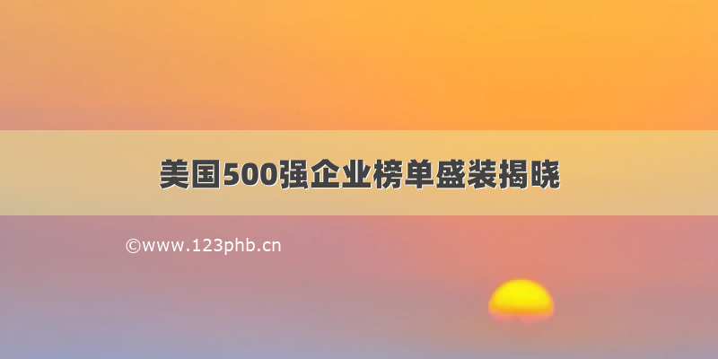 美国500强企业榜单盛装揭晓