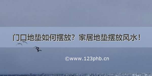 门口地垫如何摆放？家居地垫摆放风水！